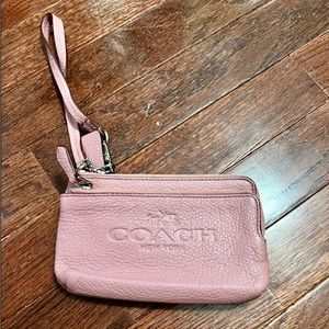 Pink Coach wristlet, barely used, cleaning out closet